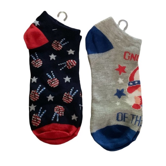 Accessories - - Patriotic Peace and Gnome Ankle Socks